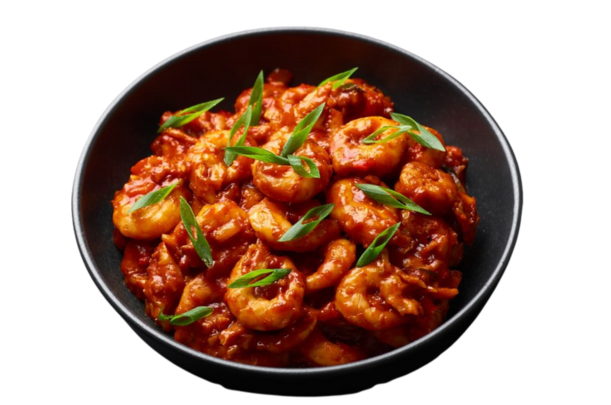 Prawns Ghee Roast – Popular seafood dish on our fish menu in Shimoga