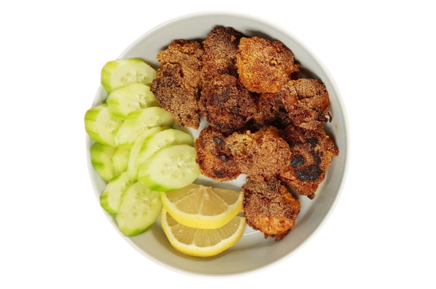 Prawns Rava Fry – Crispy seafood item on our fish menu Shimoga